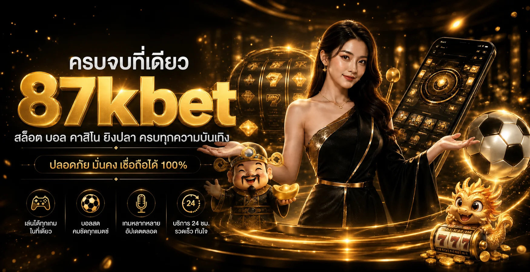 แบนเนอร์ 87kbet ทางเข้าเว็บตรงและหมวดเกมครบ